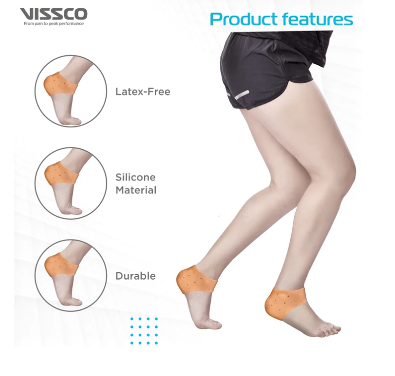 VISSCO Silicone Anti-Crack Heel Protector - P.C.No. 0741