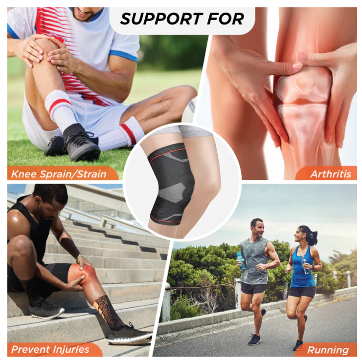 VISSCO PATELLA & LIGAMENT ASSISTED KNEE SUPPORT WITH SILICONE PRESSURE PAD - P.C.NO. 5712
