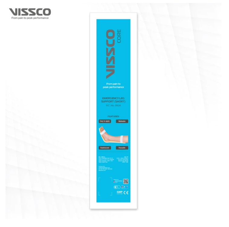 VISSCO EMERGENCY SPLINT LEG - SHORT - P.C.NO. 0824