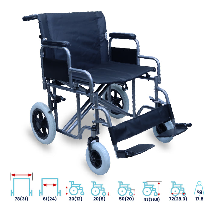 ARREX TERZO - HEAVY DUTY STEEL WHEELCHAIR