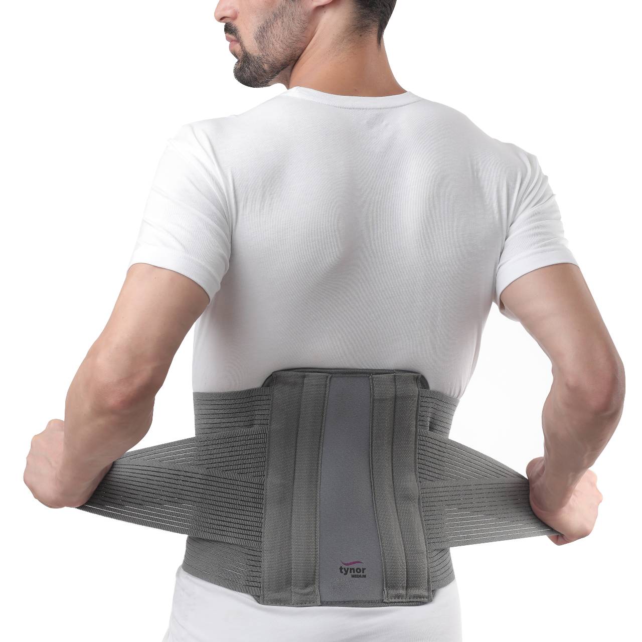 TYNOR CONTOURED L.S. SUPPORT, GREY, 1 UNIT