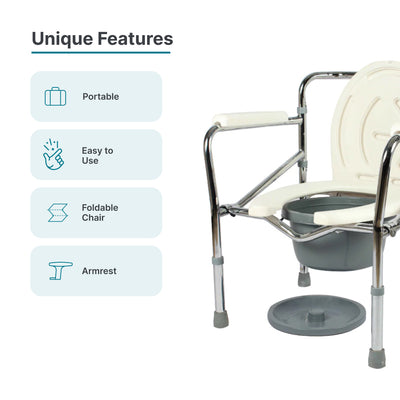 ARREX VP20U STEEL COMMODE CHAIR