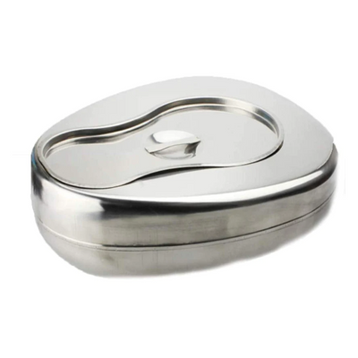 STAINLESS STEEL BED-PAN WITH LID
