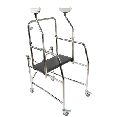 ARREX MP20 WALKING AIDS - STEEL FRAME, UNDERARM CRUTCHES, ALL ROLLING WHEELS, CASTORS WITH BRAKES