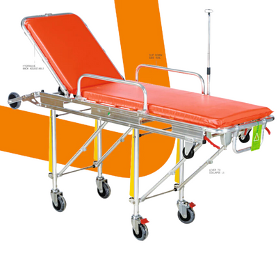 ARREX STR 20 AMBULANCE STRETCHER: 181KG LOAD, 75° BACK ANGLE, FOLDABLE, HEAVY-DUTY CASTERS WITH PEDAL BRAKES, IV STAND